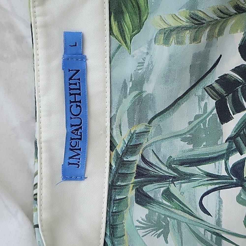 J.McLaughlin Britt Tropical Floral Print Silk Cotton Long Sleeve NWOT Size L - Picture 9 of 16